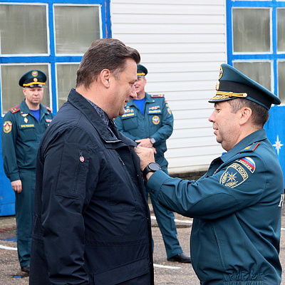 Помощник благочинного округа Арзамасского района принял участие в торжестве к 40-летию пожарно-спасательного отряда