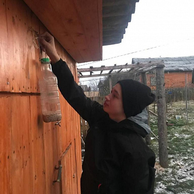 Акция «Кормушки для птиц родного края, сделанные своими руками» в МБОУ Большерудкинской ОШ