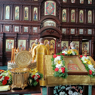 Встреча ковчега с частицей мощей святого праведного Алексия Бортсурманского в Ковернинском благочинии