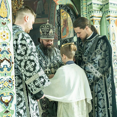 В среду первой седмицы Великого поста епископ Городецкий и Ветлужский Парамон совершил Литургию Преждеосвященных Даров в Городецком Феодоровском мужском монастыре