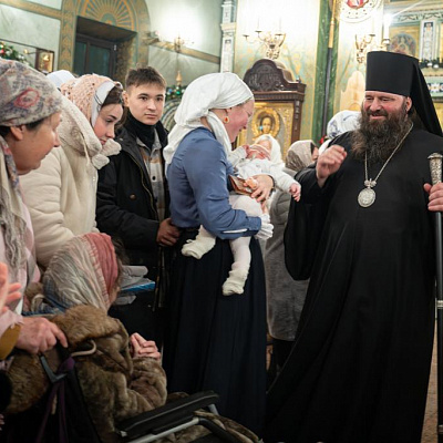 В праздник Рождества Христова епископ Городецкий и Ветлужский Парамон совершил Божественную литургию в Городецком Феодоровском мужском монастыре