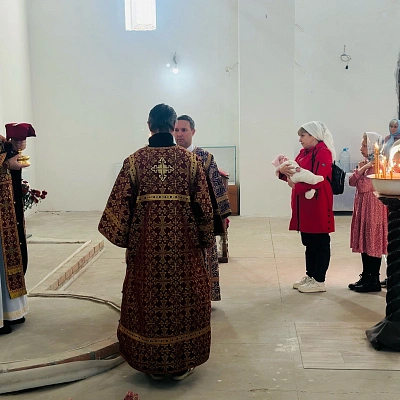 В строящемся храме в честь священномученика Иоанна Быстрова в городе Богородске отметили престольный праздник