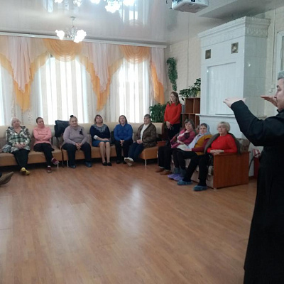 Встреча с пенсионерами в Семенове