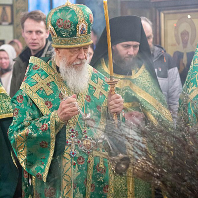 В праздник Входа Господня в Иерусалим епископ Городецкий и Ветлужский Августин совершил Божественную литургию в Городце