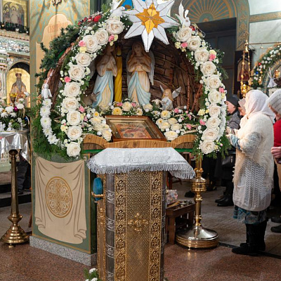 В праздник Рождества Христова епископ Городецкий и Ветлужский Парамон совершил Божественную литургию в Городецком Феодоровском мужском монастыре