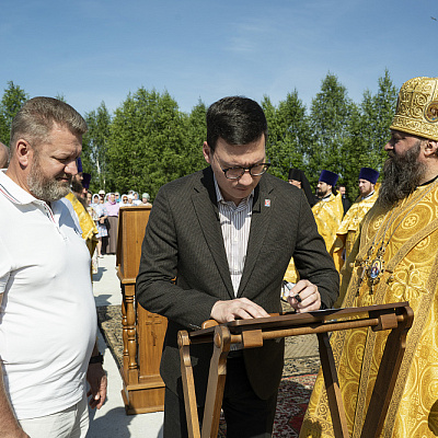 Епископ Городецкий и Ветлужский Парамон совершил чин основания храма святителя Луки Крымского в р.п. Первомайский