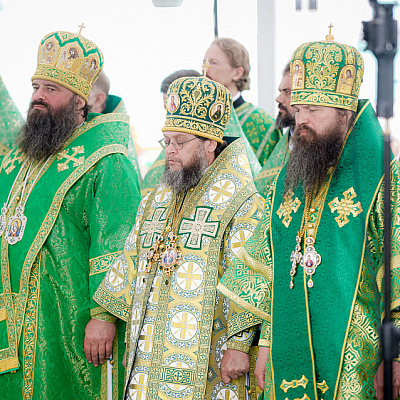 Епископ Городецкий и Ветлужский Парамон сослужил Святейшему Патриарху Московскому и всея Руси Кириллу на Божественной литургии в Серафимо-Дивеевском монастыре