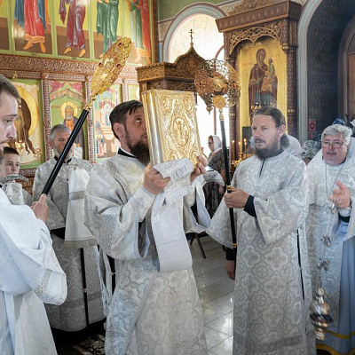 В праздник Вознесения Господня епископ Городецкий и Ветлужский Парамон сослужил архиепископу Владикавказскому и Аланскому Герасиму на Божественной литургии в Крестовоздвиженском женском монастыре д. Быдреевка