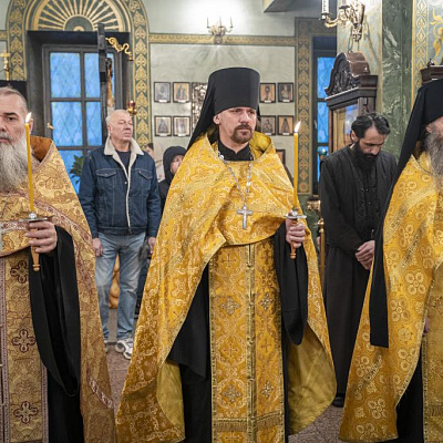 В канун Недели мясопустной, о Страшном суде, епископ Городецкий и Ветлужский Парамон совершил Всенощное бдение в Городецком Феодоровском мужском монастыре