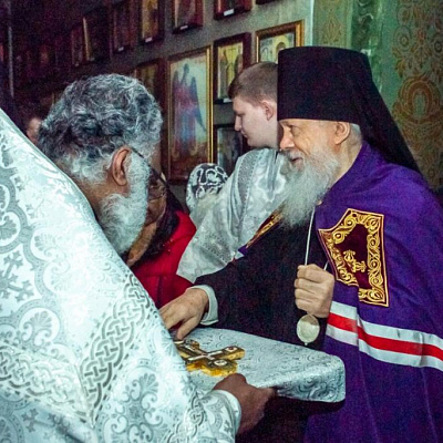 В праздник Сретения Господня епископ Городецкий и Ветлужский Августин совершил Божественную литургию в Феодоровском кафедральном соборе Городца