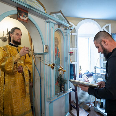 В Неделю 18-ю по Пятидесятнице епископ Городецкий и Ветлужский Парамон совершил Божественную литургию в молитвенной комнате Городецкого санатория
