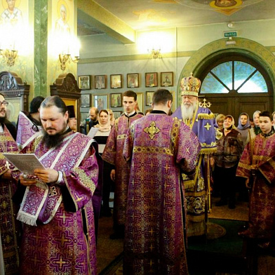 В праздник Торжества Православия епископ Городецкий и Ветлужский Августин совершил Божественную литургию в Городецком Федоровском мужском монастыре