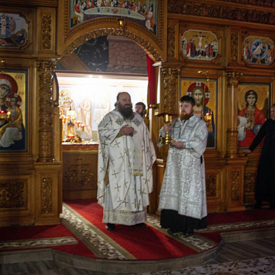 В день памяти мучеников в Мелитине пострадавших епископ Городецкий и Ветлужский Парамон совершил Божественную литургию в Городецком Феодоровском мужском монастыре