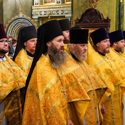 27.11.2021 - Сонм архиереев Нижегородской митрополии совершил Божественную литургию в Городецком Феодоровском монастыре