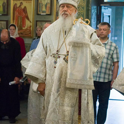 Накануне праздника Преображения Господня епископ Городецкий и Ветлужский Августин совершил Всенощное бдение в Городецком Феодоровском мужском монастыре