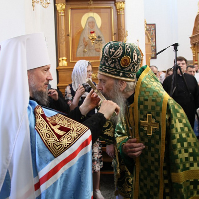 Управляющий Нижегородской епархией сослужил Патриаршему экзарху всея Беларуси на Божественной литургии в Спасо-Евфросиниевском монастыре Полоцка