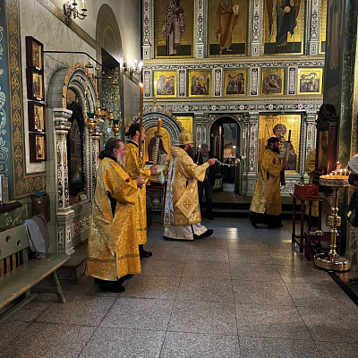 В канун Недели 11-й по Пятидесятнице епископ Городецкий и Ветлужский Парамон совершил Всенощное бдение в Городецком Феодоровском мужском монастыре