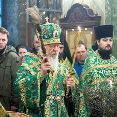 В праздник Входа Господня в Иерусалим епископ Городецкий и Ветлужский Августин совершил Божественную литургию в Городце