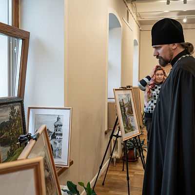 В Городецком Феодоровском мужском монастыре состоялось открытие выставки творческих работ «Наследие преподобного Варнавы Ветлужского. Творчество во имя святого»