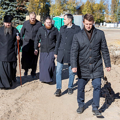 Управляющий Лысковской епархией ознакомился с ходом работ по строительству кафедрального собора в Лукоянове