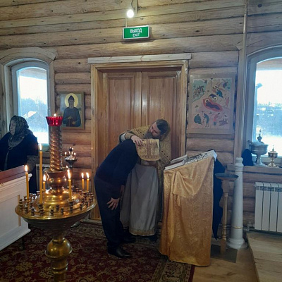 В храме д. Шалдеж прошла первая Божественная литургия