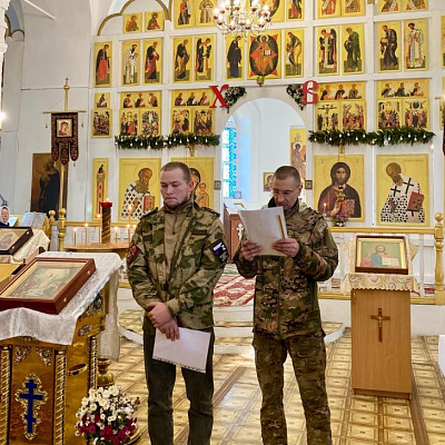 Прием новобранцев в казачье общество «Хутор Покровский» в Шахунском благочинии