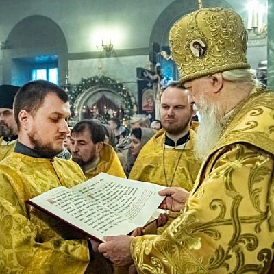 В день Обрезания Господня епископ Городецкий и Ветлужский Августин совершил Божественную литургию в Феодоровском кафедральном соборе