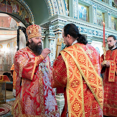 В Неделю 6-ю по Пасхе епископ Городецкий и Ветлужский Парамон совершил Божественную литургию в Городецком Феодоровском мужском монастыре
