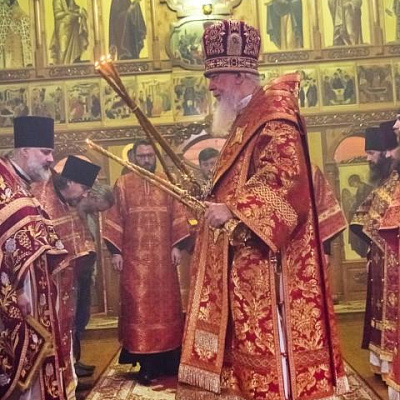 Епископ Городецкий и Ветлужский Августин совершил Божественную литургию в храме Веры, Надежды, Любови и матери их Софии в поселке Буревестник Городецкого района