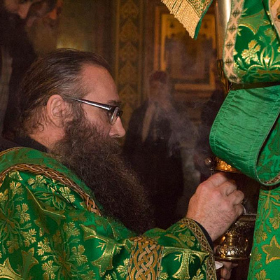 Епископ Городецкий и Ветлужский Августин совершил Всенощное бдение накануне торжеств в честь святого Александра Невского в Городецком Феодоровском мужском монастыре