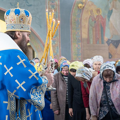 В праздник Благовещения Пресвятой Богородицы епископ Городецкий и Ветлужский Парамон совершил Божественную литургию в храме Пресвятой Живоначальной Троицы г. Заволжье