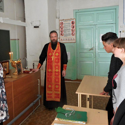 Молебен перед началом экзаменов для выпускников Заболотновской школы Сокольского района
