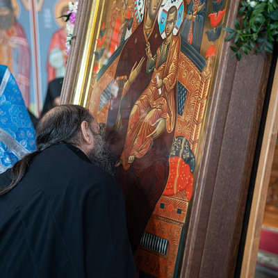 В Городце встретили икону Пресвятой Богородицы «Всецарица», написанную на Афоне