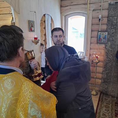 В храме д. Шалдеж прошла первая Божественная литургия