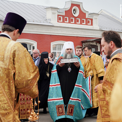В Серафимо-Дивеевском женском монастыре состоялась торжественная встреча ковчега с десницей святителя Спиридона Тримифунтского с острова Корфу