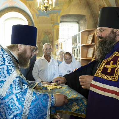 Епископ Парамон совершил Божественную литургию во Владимирском храме села Николо-Погост