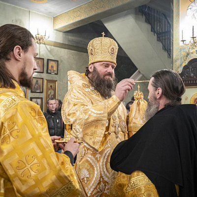 В канун Недели мясопустной, о Страшном суде, епископ Городецкий и Ветлужский Парамон совершил Всенощное бдение в Городецком Феодоровском мужском монастыре